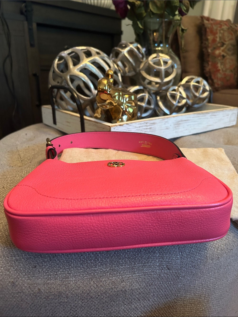 Gucci Aphrodite mini pink leather bag - Picture 12 of 16